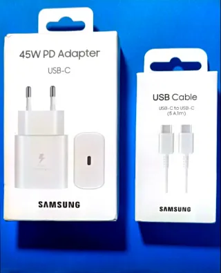 CARGADOR SAMSUNG 45WCARGA RÁPIDA BLANCO 1MCABLE