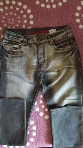 Pantalón vaquero gris hombre