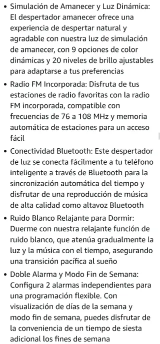 LIORQUE Despertador Luz Natural Amanecer