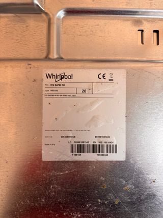 Placa inducción Whirlpool WS B4760 con desperfecto