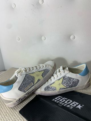 Zapatillas Golden Goose Plata y Blanco