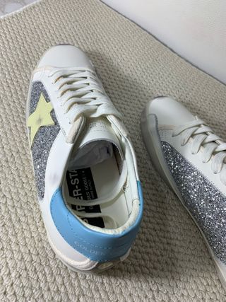 Zapatillas Golden Goose Plata y Blanco