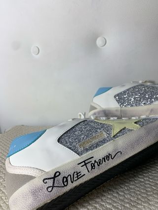 Zapatillas Golden Goose Plata y Blanco