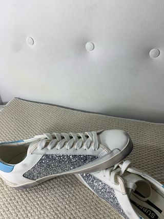 Zapatillas Golden Goose Plata y Blanco