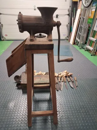 Picadora de carne 32 herramientas antiguas matanza