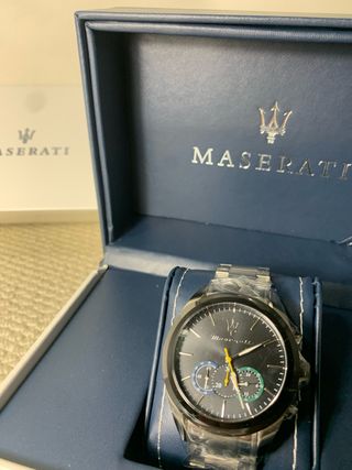 Reloj Maserati Negro y Plateado