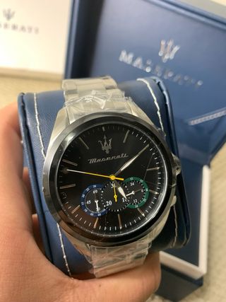 Reloj Maserati Negro y Plateado