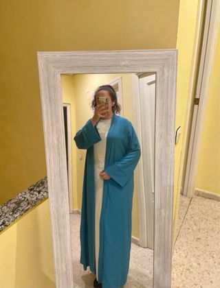 Kimono azul turquesa talla única