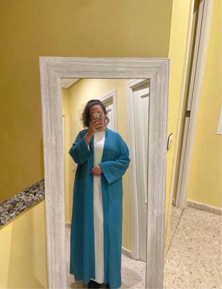 Kimono azul turquesa talla única