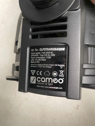 6 Focos LED Cameo Par RGBA 18x8W