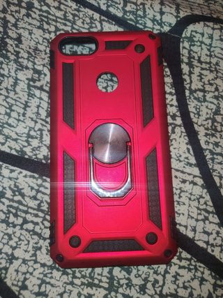 Funda protectora híbrida doble capa roja
