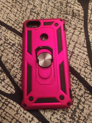 Funda protectora híbrida doble capa roja