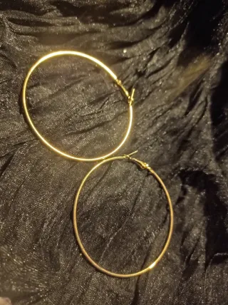 Pendientes Aros Grandes y Collar Verde lima