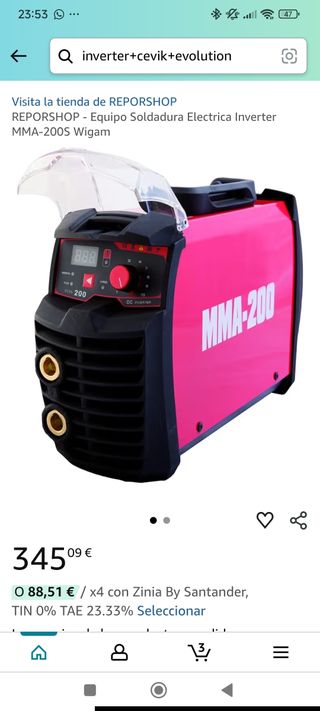 Soldadora TIG/Electrodo MMA/SUPPLY