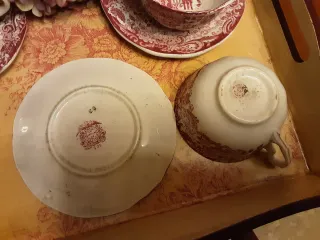 Juego 4 Tazas Té con plato Cartuja Sevilla Antigu