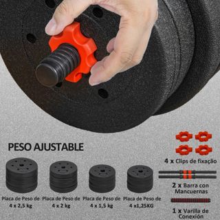 Juego Mancuernas Ajustables Pesas Gimnasio