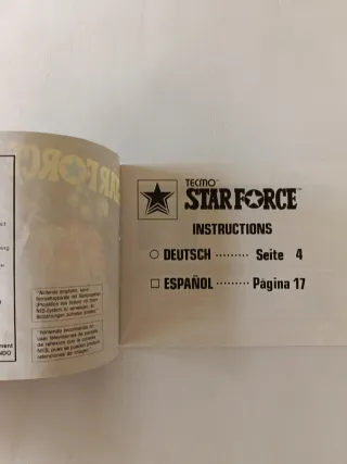 Manuales Star Force Nintendo NES Tecmo y otro