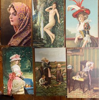 Lote postales antiguas Stengel y Braun&Cie.