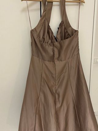 Abito donna beige e nero