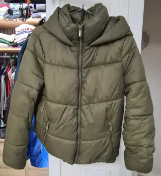 Chaqueta acolchada mujer verde invierno