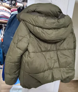 Chaqueta acolchada mujer verde invierno