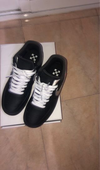 Zapatillas Nike Air Force 1 Negras Plata