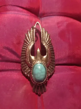 colgante Águila con las Alas al Viento Turquesa