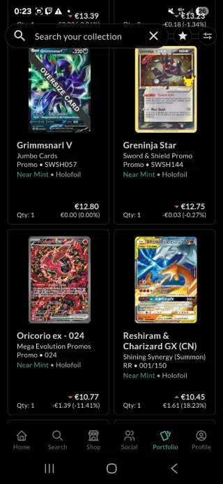 Colección cartas Pokémon CONSULTAR PRECIOS PRIVADO