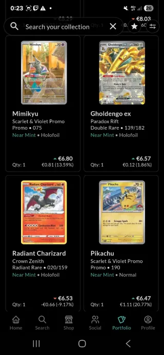 Colección cartas Pokémon CONSULTAR PRECIOS PRIVADO