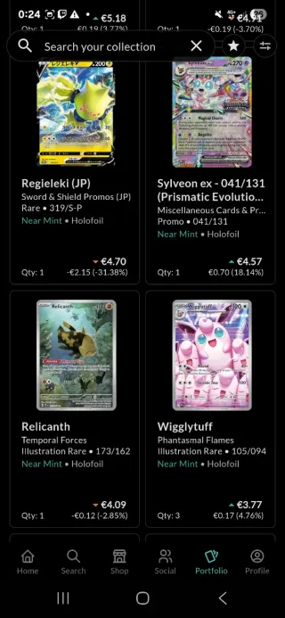 Colección cartas Pokémon CONSULTAR PRECIOS PRIVADO