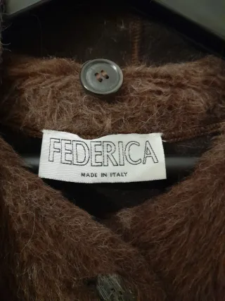 Cappotto Cappa con Stola Marrone