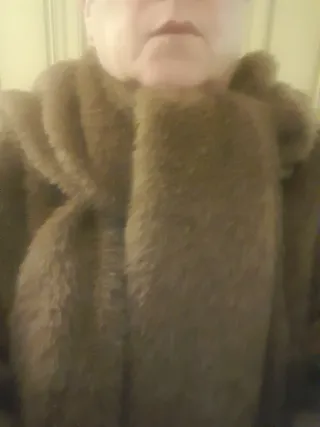 Cappotto Cappa con Stola Marrone