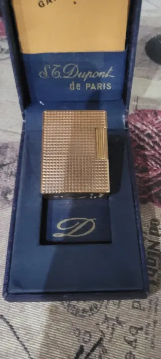 Encendedor DUPONT bañado en oro