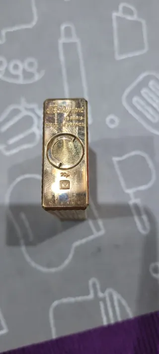 Encendedor DUPONT bañado en oro