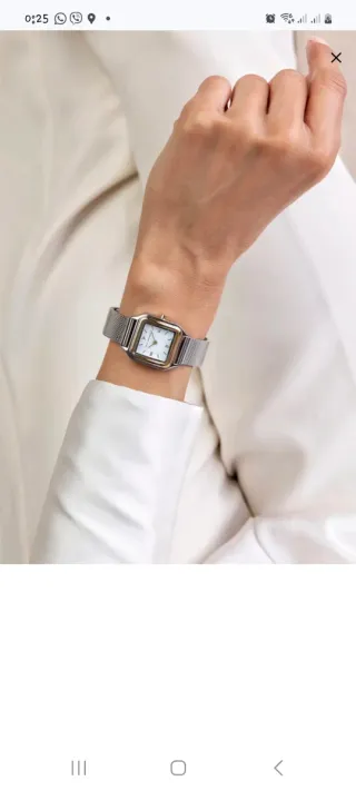 Reloj Cuarzo Malla Milanesa Plateado-Dorado