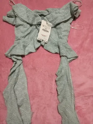 Top Zara Gris Talla M