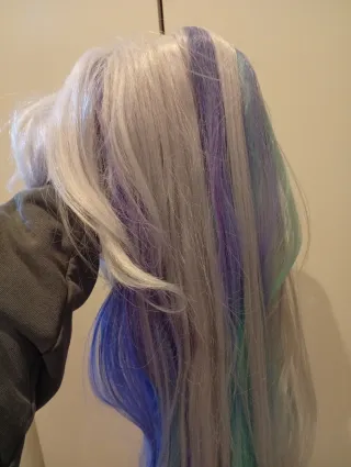 Peluca Cosplay Morada y Blanca