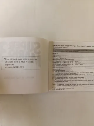 Manual Nintendo NES Super Mario Bros. 3