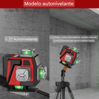 Nivel Láser 4D 16 Líneas Trípode Accesorios
