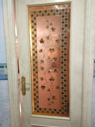 Cristal decorativo para puerta 125 x 45 aprox.