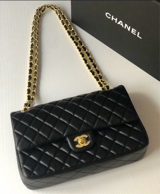 Borsa Chanel Nera Matelassé con Catena Dorata