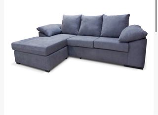 Sofá 3 plazas chaise longue reversible gris