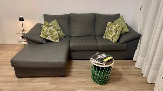 Sofá 3 plazas chaise longue reversible gris