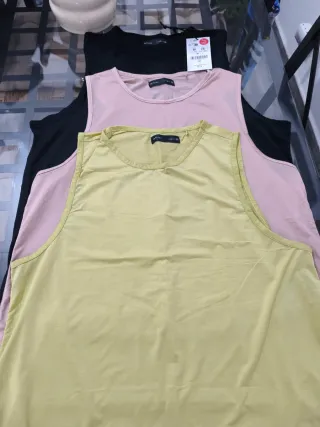 Lote 3 Camisetas Deportivas lefties Mujer Talla M