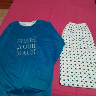 Pijama Mujer Talla 2XL Corazones