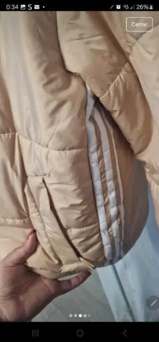 Chaqueta Nike Beige y Rosa.