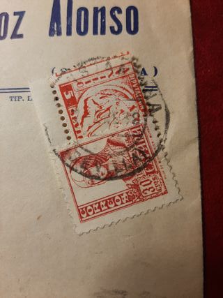 Carta Guerra Civil Española a Sevilla. Año 1938.