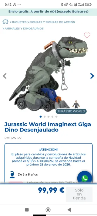 Dinosaurio Grande Juguete