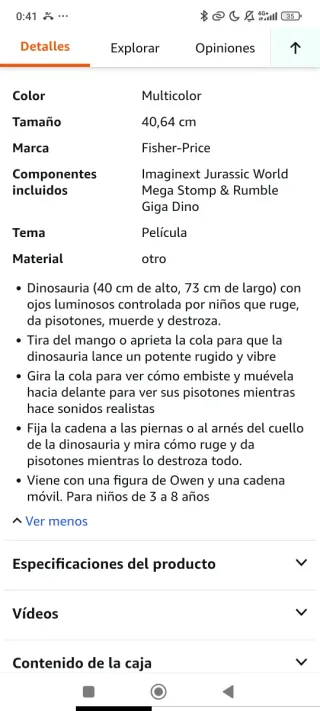 Dinosaurio Grande Juguete