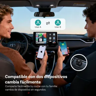 Adaptador Inalámbrico CarPlay Android Auto Tipo C